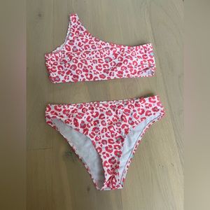 Shein Cheetah Print, One Strapped, Teen, Bikini